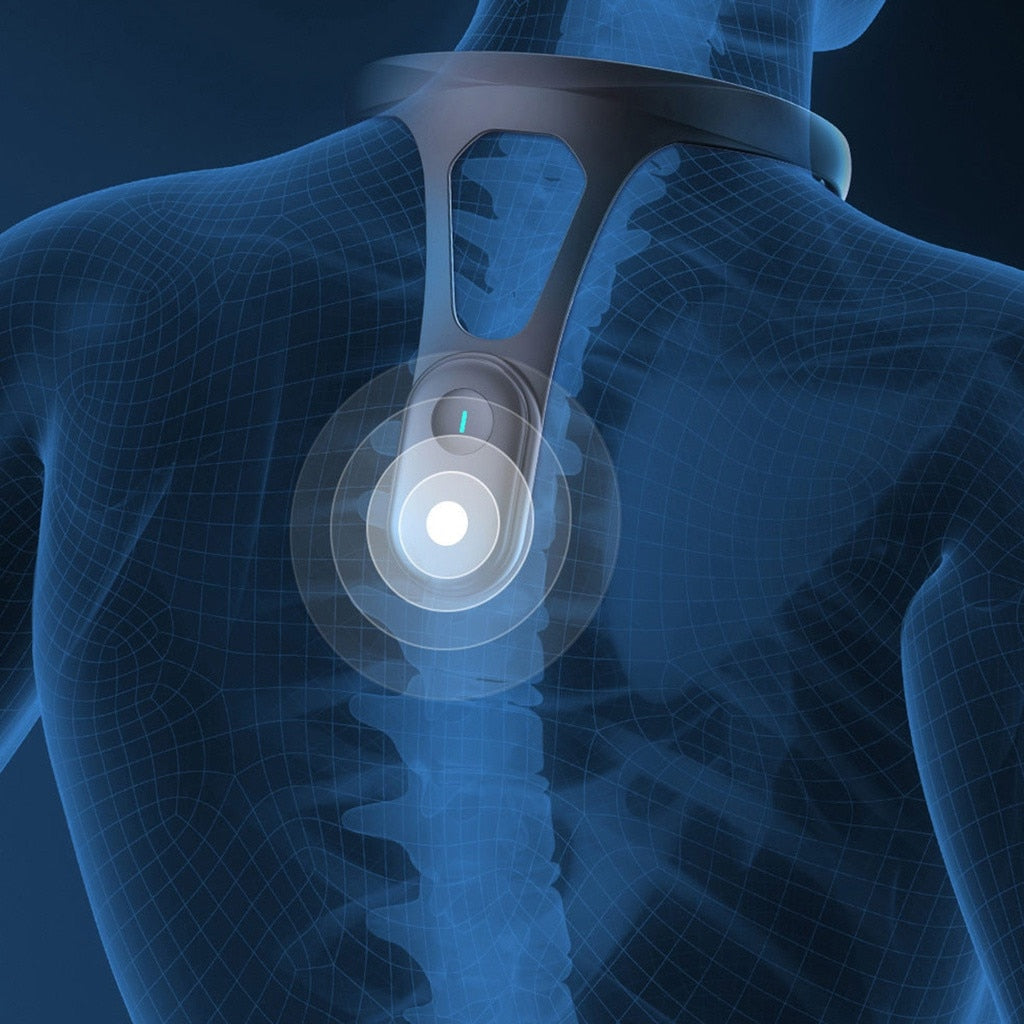 Posture corrector under a shirt, invisible on a call