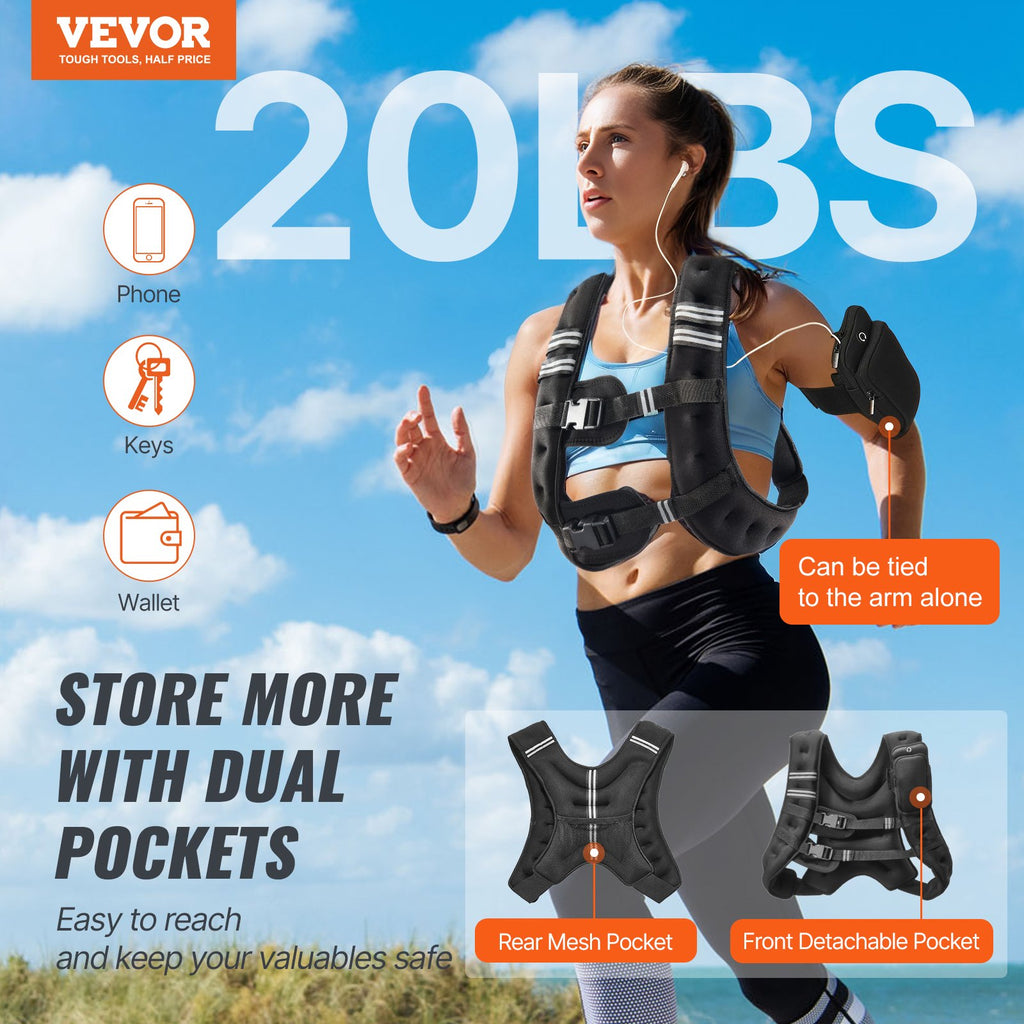 Weighted vest worn during a walk