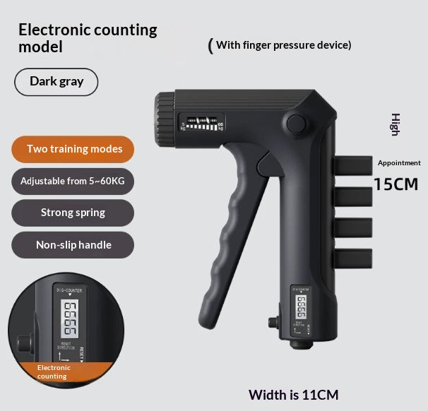 Grip strengthener rep counter display