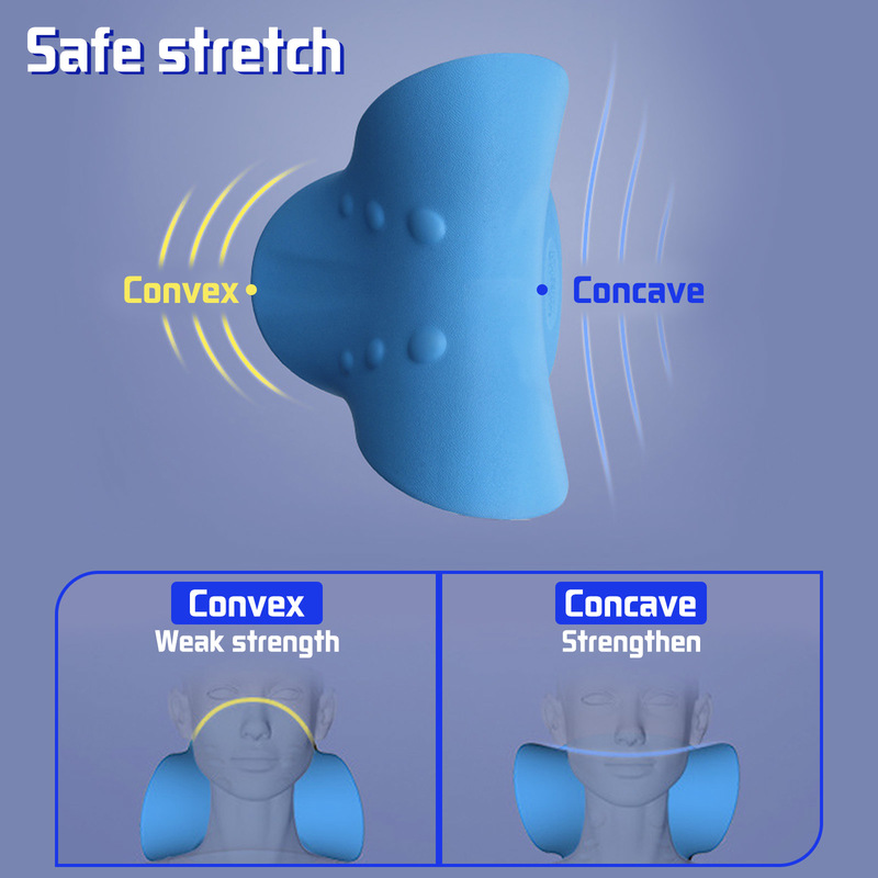 Neck stretcher side profile showing the cervical curve