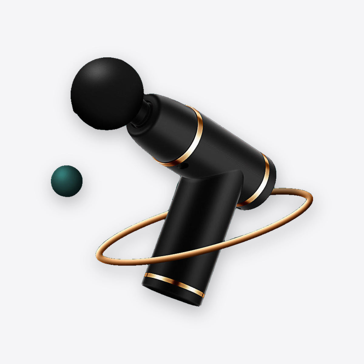 Mini massage gun, angled view